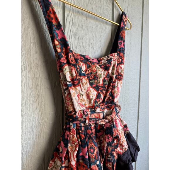 Anthropologie Floral Maxi Dress - Black and Gold - Picture 6 of 7